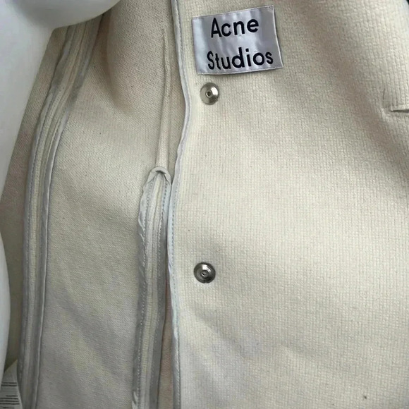 ACNE STUDIOS Ivory Slim Boil jacket size 36/S - Picture 10 of 11